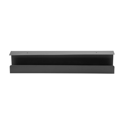 Káblový organizér, žľab na káble pod stôl, oceľ, 600x76x114mm (DxHxV), čierny