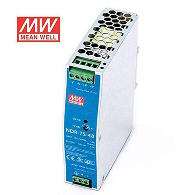 Napájací zdroj MEAN WELL NDR-75-48, montáž na DIN, 75W, 48V DC, 32x125.2x102 mm
