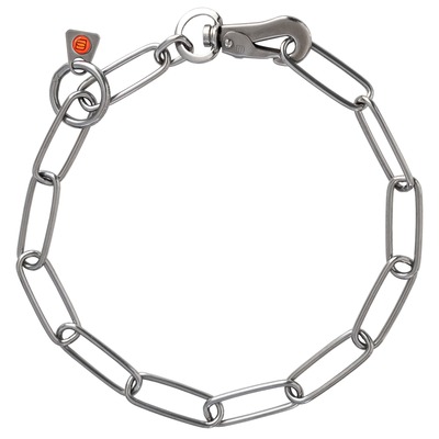Obojok retiazkový nastaviteľný 3mm/52cm, karabína, dlhé oko, nerezová oceľ, HS