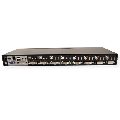 KVM switch/prepínač 8PC, USB, Audio, DVI-D