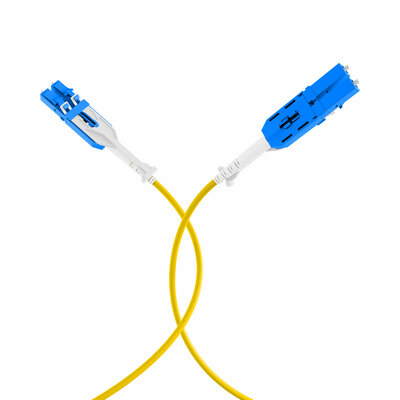 Fiber kábel LC-LC, 1m Duplex OS2(9/125µm), LSOH, uniboot Push/Pull, G657.A1, ohybný, 3mm, žltý