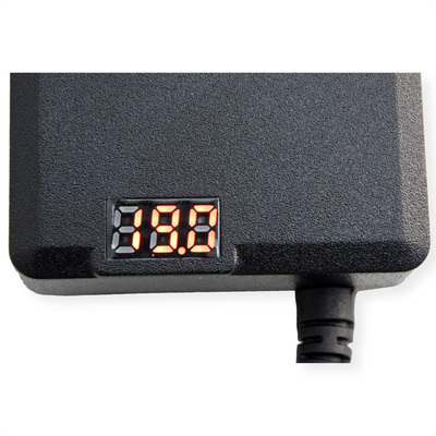 Adaptér NTS 120 W, 15-24V, napájací zdroj pre notebooky, LED display, účinosť cez 85%, čierny
