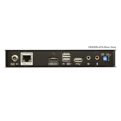 Predĺženie KVM cez TP do 100m, HDMI, USB, RS232, LAN, Audio (3.5mm jack), 4K@60Hz