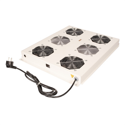 19" Ventilačná jednotka, stropná, 4 vetráky, ON/OFF, pre serverový rack PRO, sivá, RAL7035