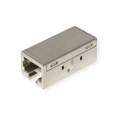 Spojka RJ45, cat.6a, tienená, kovová Gigabit, Slim