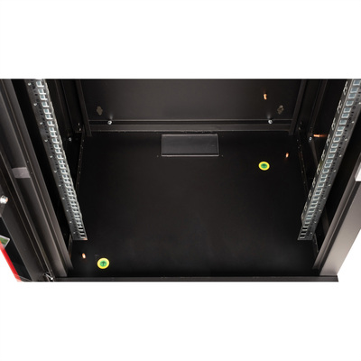 19" Rack na stenu 16U, čierny, 818x600x450mm (HxWxD), RAL9005, PRO, odnímateľné bočnice