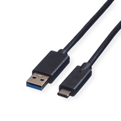Kábel USB 3.2 Gen 1, AM/CM Typ C 1m, 5Gbps, čierny