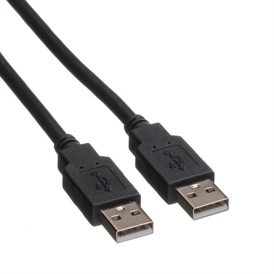 Kábel USB 2.0 A-A M/M 0.8m, High Speed, čierny