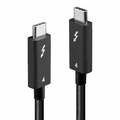 Kábel Thunderbolt 3 (USB 3.1 Typ C) M/M 2m, 40Gbps, Power Delivery 100w 20V5A, čierny, aktívny