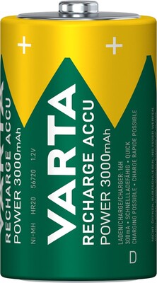 Batéria VARTA RTU nabíjacia D (2ks) 1.2V 3000mAh NiMH (HR20 56720) 2BL