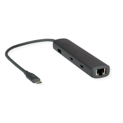 Dokovacia Stanica USB Typ C, 2xUSB-A, 2xUSB-C, LAN, PD 60W, 8K@30Hz, 0.15m