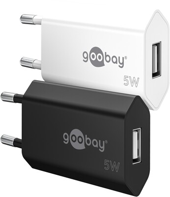 Nabíjačka USB 230V 1port, 1xUSB A, 1A, 5W, SLIM, biela