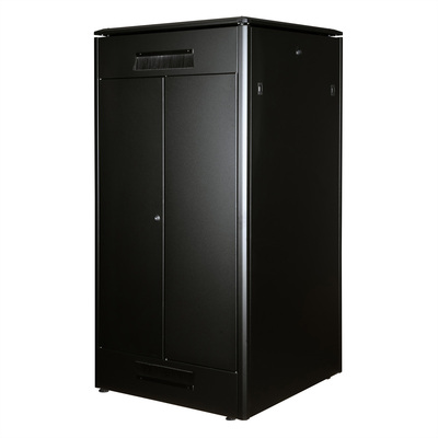 19" Rack na podlahu 32U, 1609x800x800mm (HxWxD), PRO, sklenené dvere, čierny
