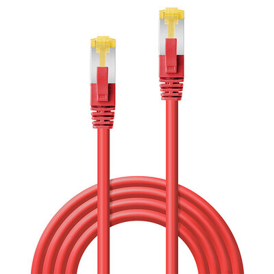 S/FTP (PiMF) Patchkábel LSOH 0.5m cat.7, červený, Cu, UL
