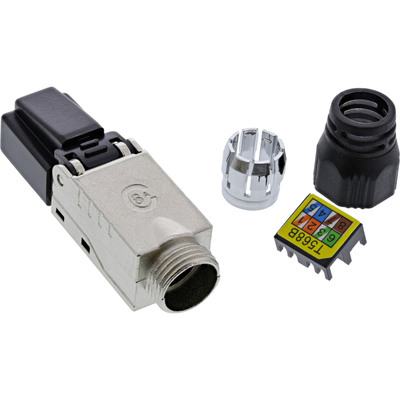 Konektor 8/8 RJ45 cat.6a, 10Gbit, na drôt, montáž bez klieští AWG 23-26