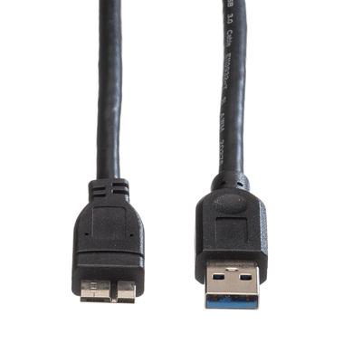 Kábel USB 3.2 Gen 1, A-MICRO-B(3.0) M/M 0.15m, 5Gbps, čierny