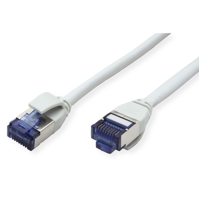 S/FTP (PiMF) Patchkábel LSOH 0.5m cat.6a, sivý, slim, Cu
