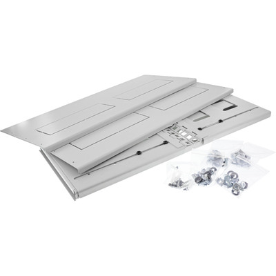 19" Mini skriňa rámova s krytom 4U, nastaviteľná hĺbka: 240 - 400mm, svetlosivá, RAL7035