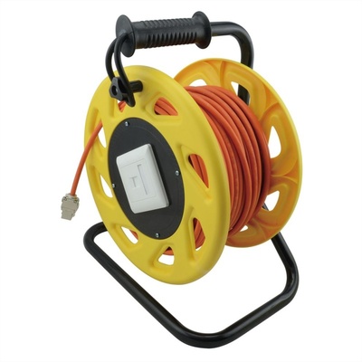 S/FTP (PiMF) drôt PVC 60m cat.6a, AWG26, 500Mhz, 10GBase-T, meď, oranžový, prenosný na bubne