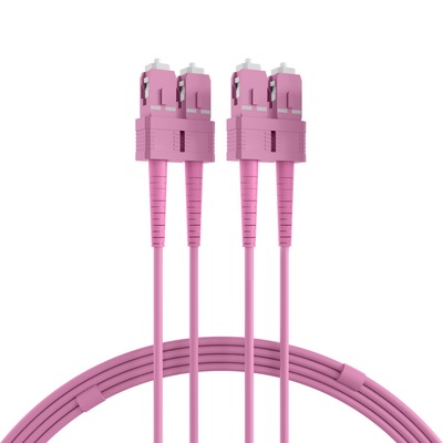 Fiber kábel SC-SC, 1m Duplex OM4(50/125µm), LSOH, 1.2mm, fialový