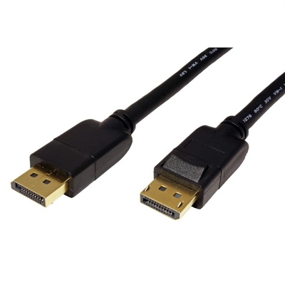 Kábel DisplayPort M/M 3m, 8K@60Hz, DP v1.4, 32.4Gbit/s, čierny, pozl.konektor SEC