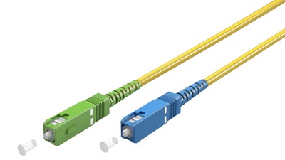Fiber kábel SC-SC/APC, 15m Simplex OS2(9/125µm), LSOH, 3mm, žltý