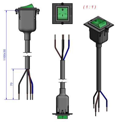 Modul pre BACHMANN, vypínač k zapínaniu ext. zariadení, hĺbka 60mm