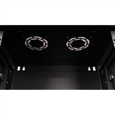 19" Rack na stenu 6U, čierny, 379x600x450mm (HxWxD), odnímateľné bočnice