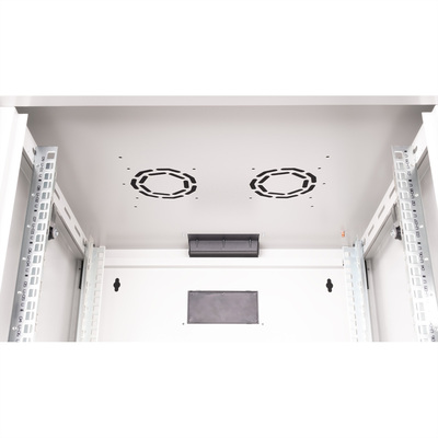 19" Rack na stenu 9U, sivý, 505x600x600 mm (HxWxD), RAL7035, PRO, odnímateľné bočnice