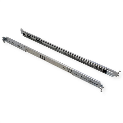 19" Polica výsuvná 568mm, max. 25kg, 1U, sada skrutiek a podložiek v balení, čierna