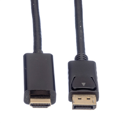Kábel DisplayPort na HDMI M/M 5m, jednosmerný, 4K@60Hz UHD, audio, čierny, pozl. konektor