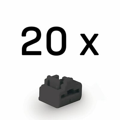 RJ45 Port Blocker bez kľúča, 20x zámok RJ45, čierny