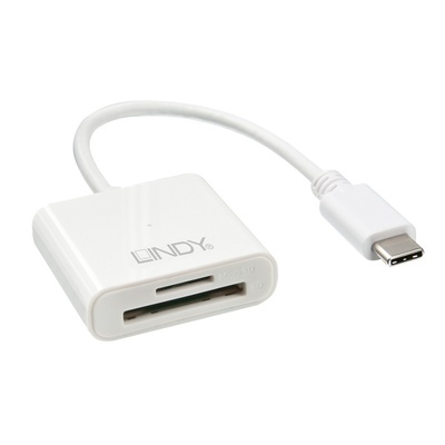 Čítačka USB 3.1 (Konektor USB Typ C), 2 sloty pre karty (MicroSD, SDHC), 15cm, biela