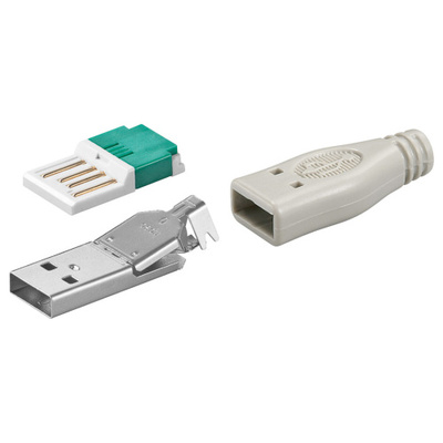 Konektor USB A samec, 10ks/bal