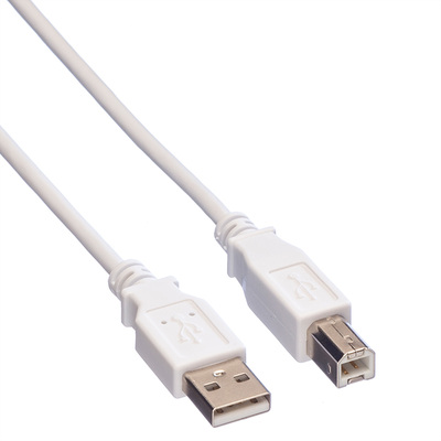 Kábel USB 2.0 A-B M/M 4.5m, High Speed, biely
