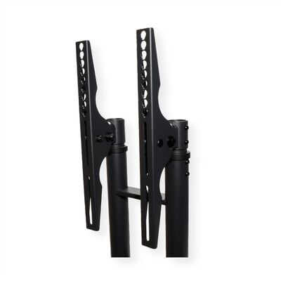 Držiak na kolieskach pre TV 32-100", s policou, výška 116-185cm, max 125kg, VESA do 800x600, čierny