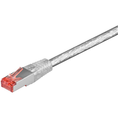 S/FTP (PiMF) Patchkábel LSOH 0.5m cat.6, priehľadný, Cu