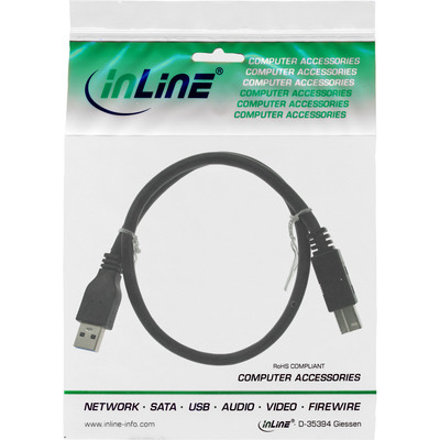 Kábel USB 3.2 Gen 1, A-B M/M 5m, 5Gbps, čierny