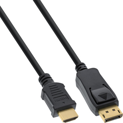 Kábel DisplayPort na HDMI M/M 7.5m, jednosmerný, max. 4K@30Hz, audio, čierny, pozl. konektor
