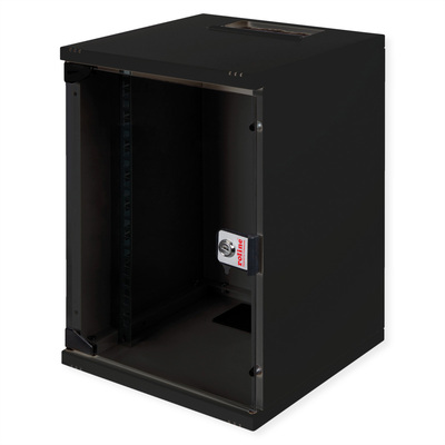 10" Rack na stenu 9U, čierny, 464x312x300 mm (HxWxD), RAL9005