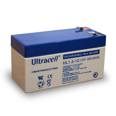 Baterka Ultracell AKKU UL1.3-12 (12V 1.3Ah), Faston (4.8mm)
