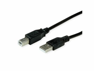 Kábel USB 2.0 A-B M/M 1.8m, High Speed, čierny, Roline Recycled Material