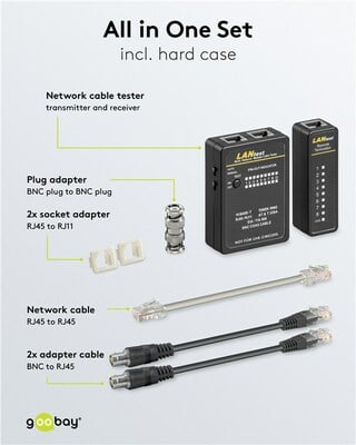 Tester Multi-Network, univerzálny, sada s adaptérmi  bez batérie v príbale