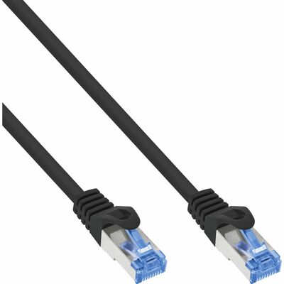 S/FTP (PiMF) Patchkábel LSOH TPE 3m cat.6a, čierny, CCA, flexiblný
