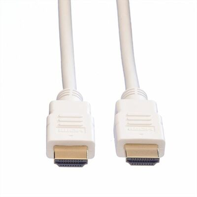 Kábel HDMI M/M 1.5m, High Speed+Eth, 4K@30Hz, HDMI 1.4, G pozl. kon., biely §§
