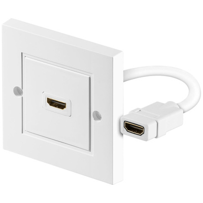 Box na stenu HDMI 1port, biely