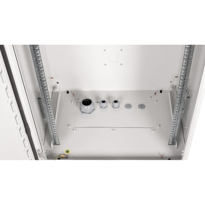 19" Rack na stenu 16U, sivý, 891x600x450mm (HxWxD), RAL7035, IP55, vonkajší, odnímateľné bočnice