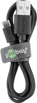 Kábel USB 2.0 Typ C AM/CM 1m, High Speed, čierny