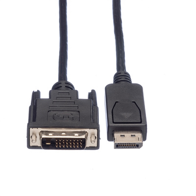 Kábel DisplayPort na DVI-D M/M 3m, jednosmerný, max. 1920x1200@60Hz, čierny