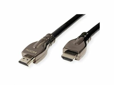 Kábel HDMI M/M 3m, Ultra High Speed+Eth, HDMI 2.0, 4K@60Hz 18G, G pozl. kon., čierny